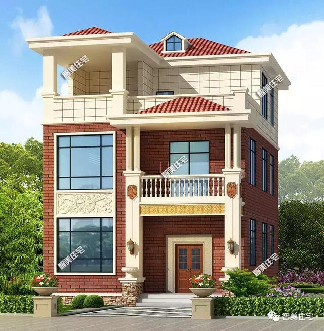 5棟寬8-9米的別墅設計方案戶型，宅基地小不用愁