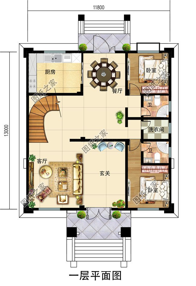 高端三層獨棟歐式別墅效果圖,帶大衛生間,CAD全套施工設計圖