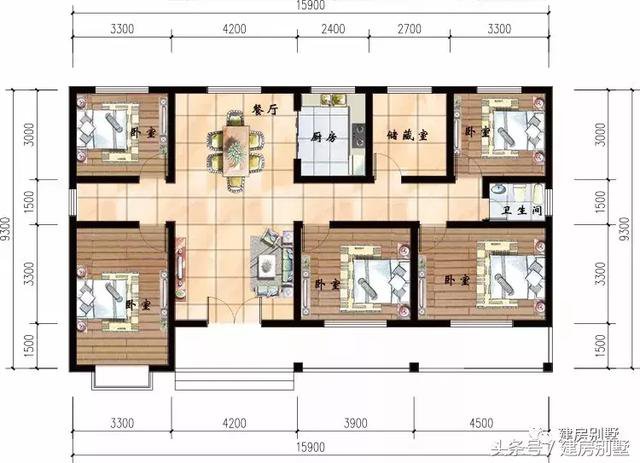 4款實(shí)用一層平房戶型圖，10多萬也能建好房子
