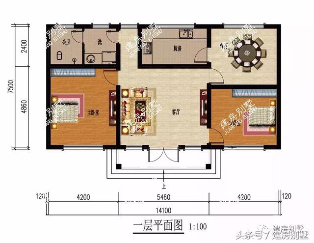 4款實(shí)用一層平房戶型圖，10多萬也能建好房子