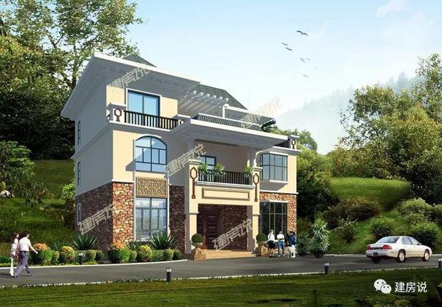 不帶廚房的自建房別墅戶型方案圖，不帶廚房設計圖