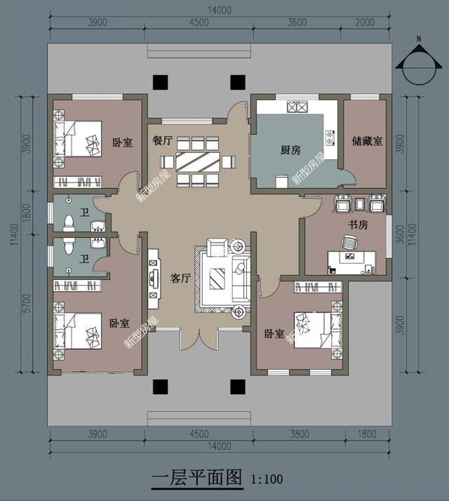 造價20萬起5套自建房戶型圖，這才是農村住宅應該的樣子