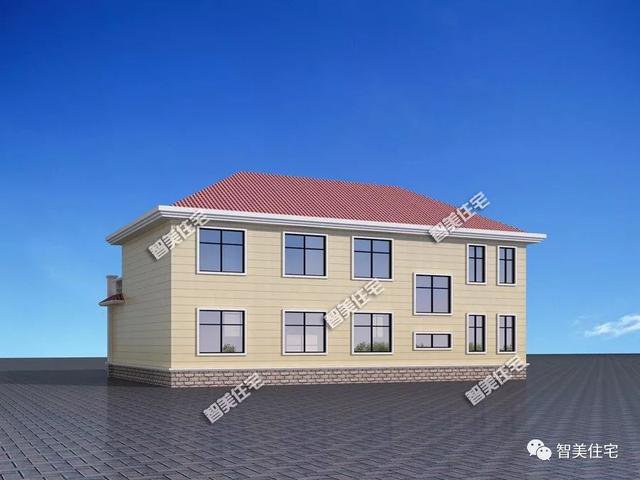 農(nóng)村大四間帶堂屋設(shè)計(jì)的兩層住宅戶型方案圖，實(shí)用