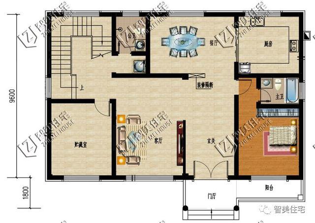 2棟四間兩層實(shí)用簡約的住房戶型設(shè)計(jì)圖，農(nóng)村建正合適