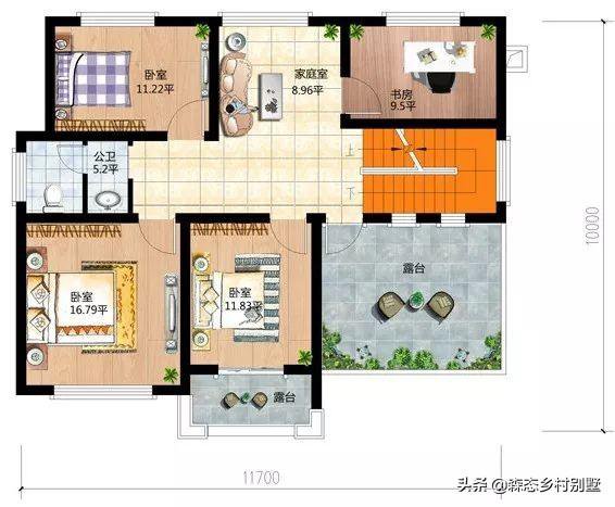 占地110㎡二層新中式別墅戶型設計圖，這款方案火爆全國