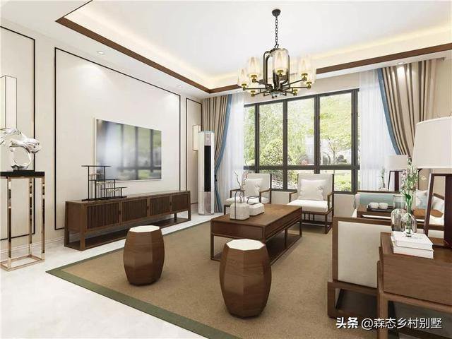 占地110㎡二層新中式別墅戶型設計圖，這款方案火爆全國