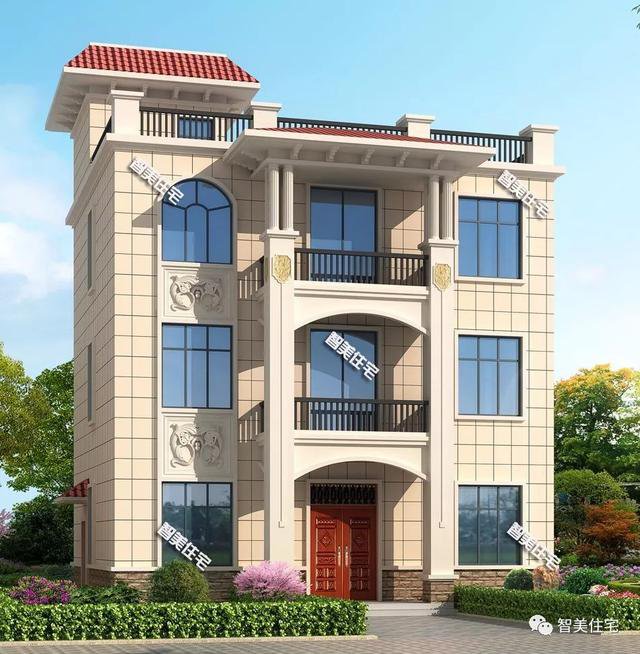 11.6×9.2米農村自建房戶型圖，平屋頂加大露臺設計