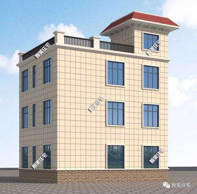 11.6×9.2米農村自建房戶型圖，平屋頂加大露臺設計