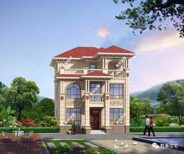 兩棟寬8米多的農(nóng)村自建房戶型圖，小戶型也有好格局