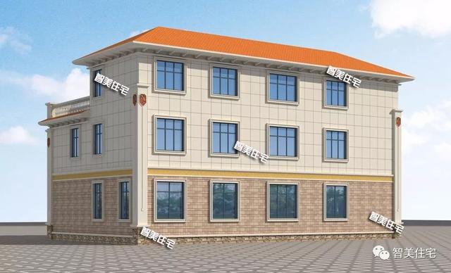 20×12米農村別墅戶型設計圖，造型豪華對稱設計