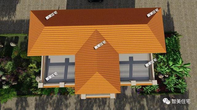 20×12米農村別墅戶型設計圖，造型豪華對稱設計