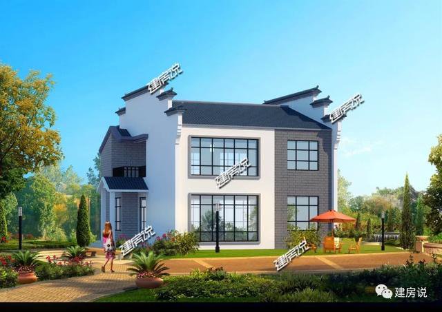 幾棟徽派的農(nóng)村中式住宅外觀圖片及戶型設(shè)計(jì)圖，喜歡徽派的收藏了