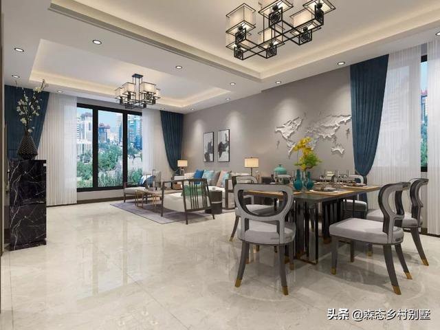 占地100平三層簡歐小戶型別墅戶型圖，小宅基地建房也可以很氣派