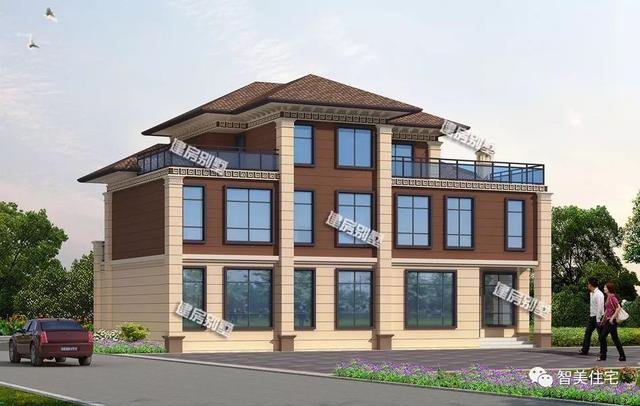 氣勢(shì)磅礴的二層半歐式豪宅戶型圖，占地200平以下