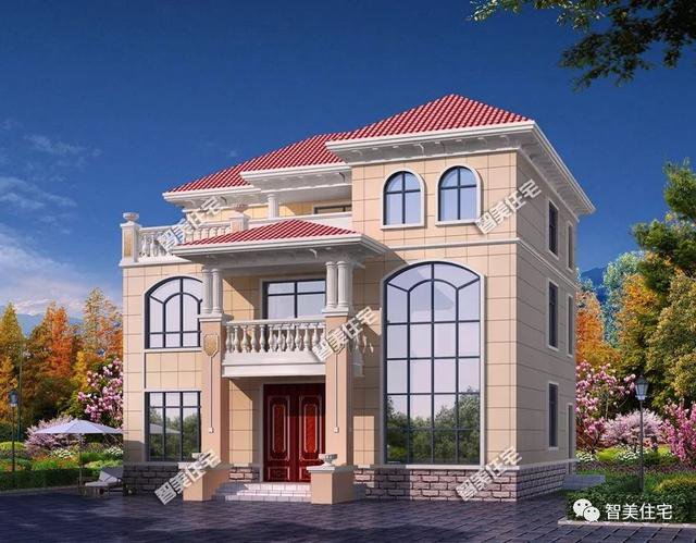 造價30-40萬的歐式二層半別墅方案設計圖，都是很流行的戶型