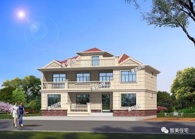 寬14-15米左右的兩層住宅圖，簡單簡約，南方和北方農村都能建