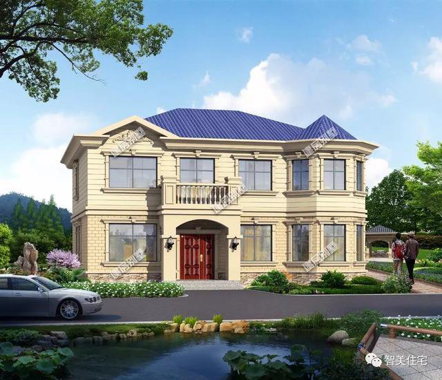 寬14-15米左右的兩層住宅圖，簡單簡約，南方和北方農村都能建