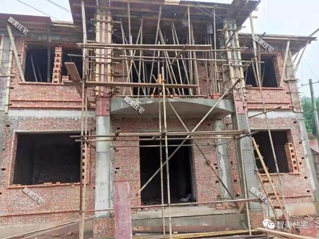 占地120平簡約普通二層自建房子設計圖，30萬內，完工圖更漂亮