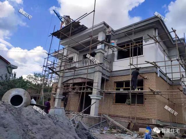 占地120平簡約普通二層自建房子設計圖，30萬內，完工圖更漂亮