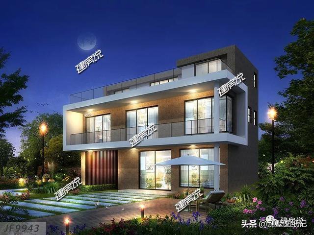 占地100平的超現代風平頂別墅戶型方案圖，時尚不過時