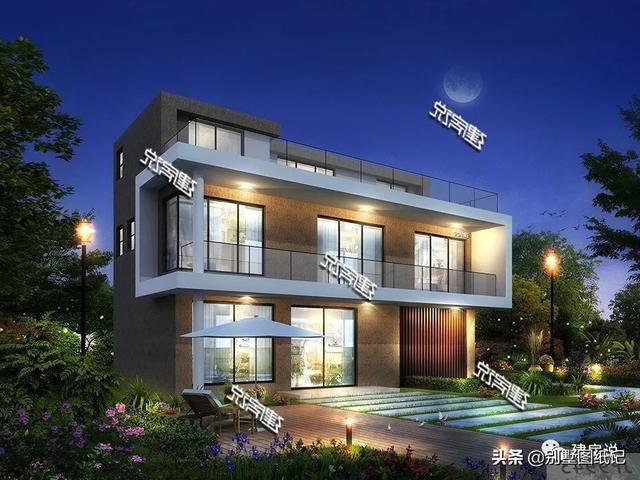 占地100平的超現代風平頂別墅戶型方案圖，時尚不過時