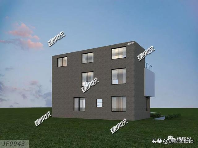 占地100平的超現代風平頂別墅戶型方案圖，時尚不過時