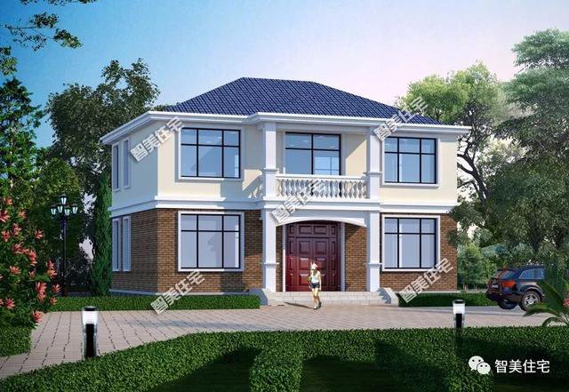 開間12米左右的兩層自建房戶型圖，簡單施工容易，主體造價低