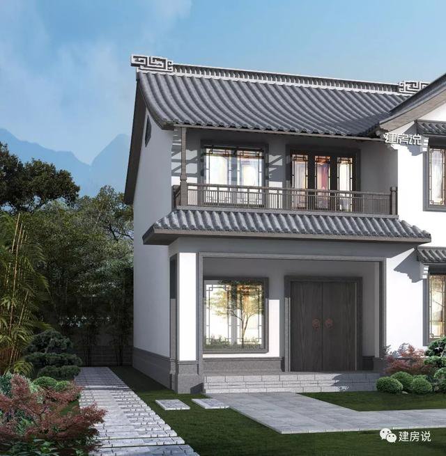 36萬建中式徽派二層小別墅，春賞花夏乘涼，秋賞月冬掃雪