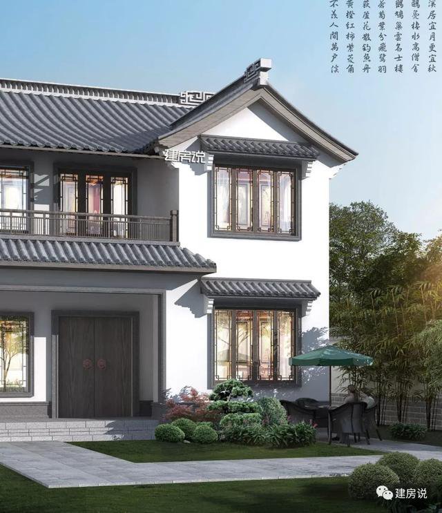 36萬建中式徽派二層小別墅，春賞花夏乘涼，秋賞月冬掃雪