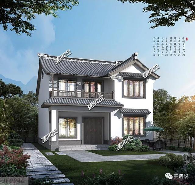 36萬建中式徽派二層小別墅，春賞花夏乘涼，秋賞月冬掃雪