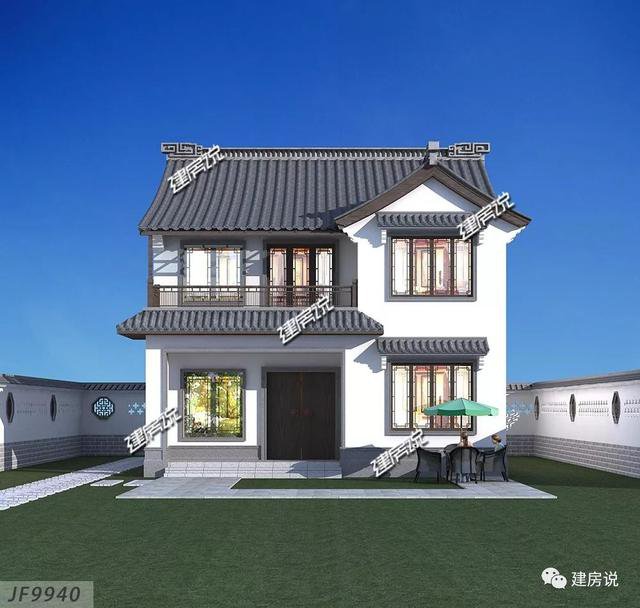 36萬建中式徽派二層小別墅，春賞花夏乘涼，秋賞月冬掃雪