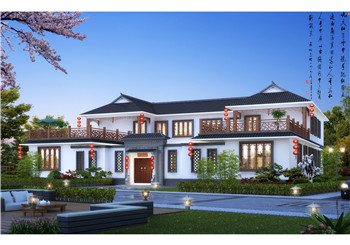 農(nóng)村自建超漂亮中式四合院別墅設(shè)計(jì)圖，22X25米