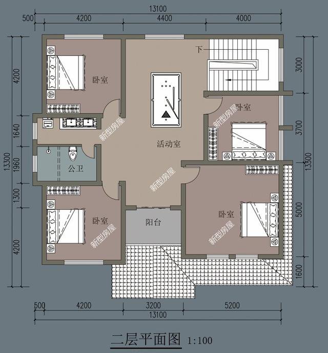 6套二層小洋樓設計戶型圖及外觀效果圖，都是新款設計出圖