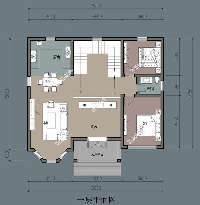 6套二層小洋樓設計戶型圖及外觀效果圖，都是新款設計出圖