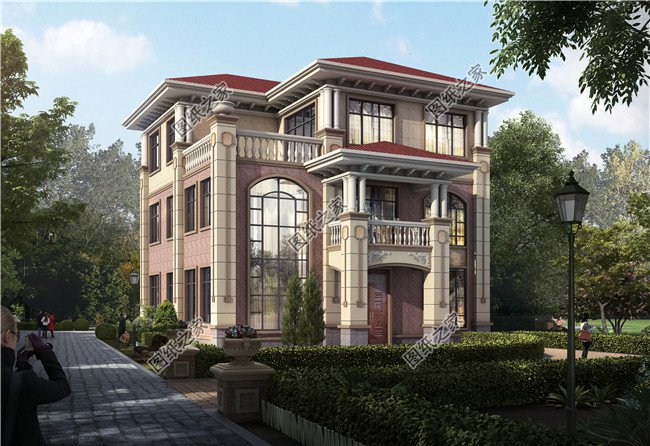 125平方米自建三層別墅施工設計圖及效果圖