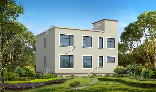 130平方米現代二層別墅設計施工圖及效果圖