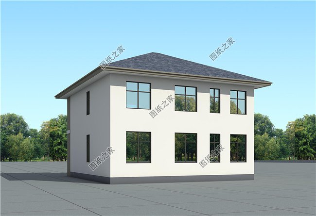 農村兩層樓房施工設計圖紙帶外觀圖