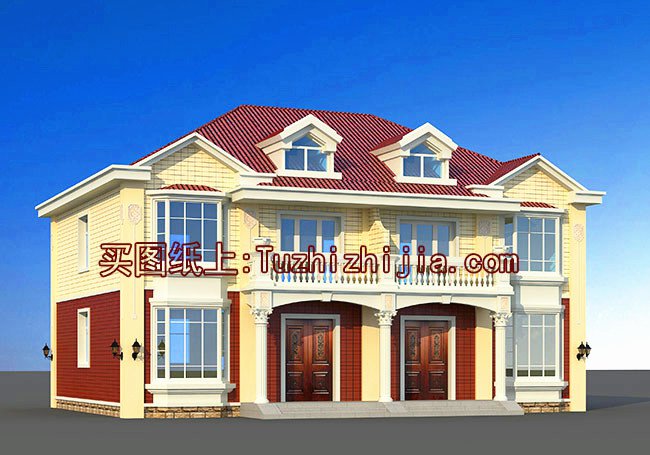 雙拼農村小別墅設計圖，適合有兩個兄弟的家庭自建