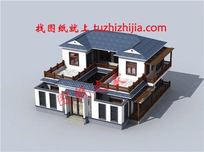 15×14米二層農(nóng)村四合院設計，秒殺各種洋別墅