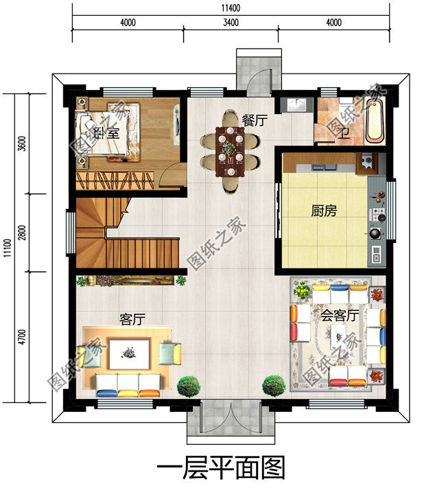 130平新農村三層房屋設計圖紙,預算30萬以內,蓋房推薦