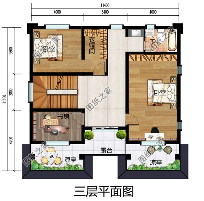 130平新農村三層房屋設計圖紙,預算30萬以內,蓋房推薦