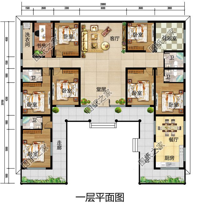 農(nóng)村現(xiàn)代新中式三合院設(shè)計(jì)圖及效果圖片，外觀好看極了