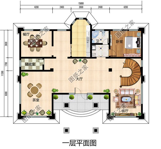 大氣豪華四層別墅設計圖紙，占地180平米左右