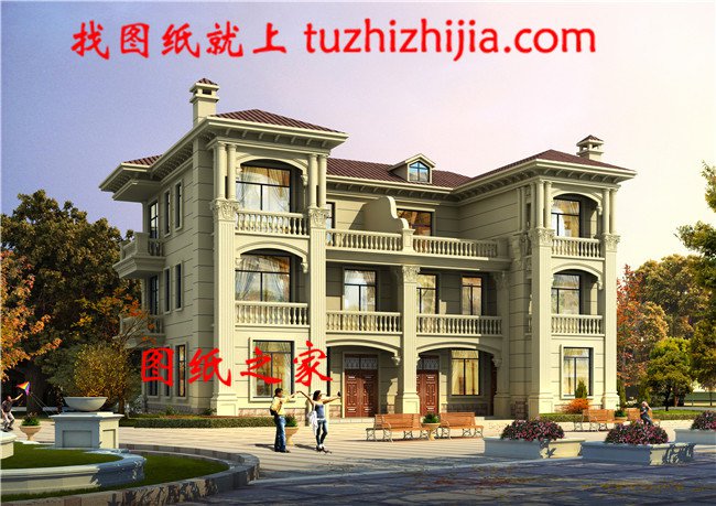 幾套農(nóng)村兄弟倆雙拼樓房設計圖，二層、三層都有