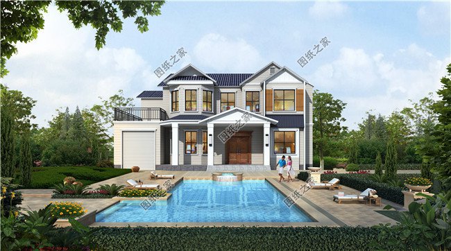 3款四間二層農村房屋設計圖，附彩色平面戶型圖