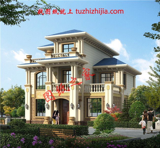 10款占地100平左右農村別墅設計戶型圖，小宅基地建出大效果