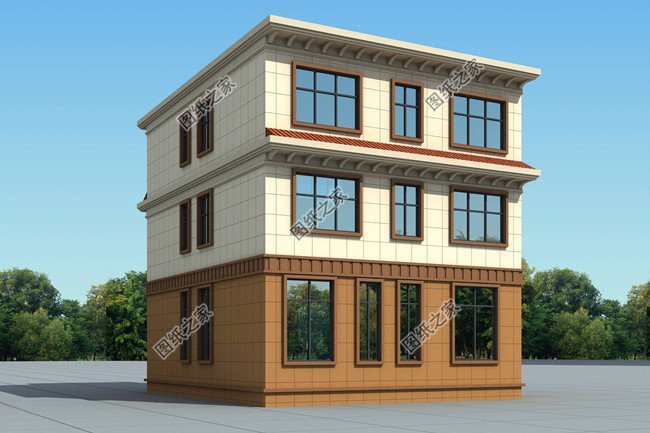 三層新農村自建小戶型背面圖