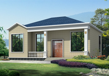 簡單一層四開間小別墅設(shè)計圖片，4臥2廳帶玄關(guān)