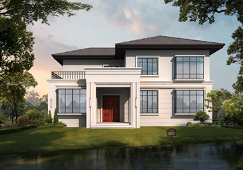 170平方米二層歐式小洋樓房設計圖，外觀簡約大氣，戶型簡單實用