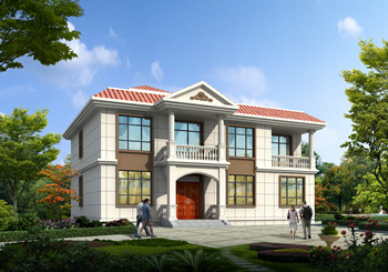 簡單現代平屋頂兩層四間自建樓房設計圖紙施工方案，簡潔又實用